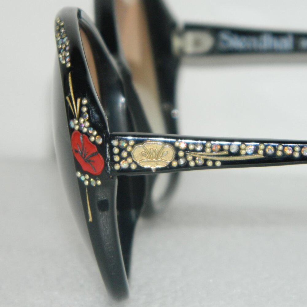 Stendhal Vintage 70’s-80’s Designer Black Glasses Frames w/ +2.50 Reader lenses - Picture 9 of 14
